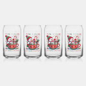 Drinkservieset-Kerstsneeuwman Blikvorm Glas (Voorkant)