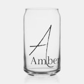 Drinkservieset Letter A Blikvorm Glas (Voorkant)