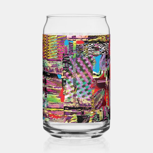 Drinkservieset – Stedelijke Fractals Blikvorm Glas (Voorkant)