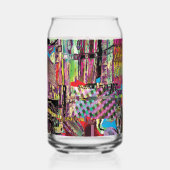 Drinkservieset – Stedelijke Fractals Blikvorm Glas (Achterkant)