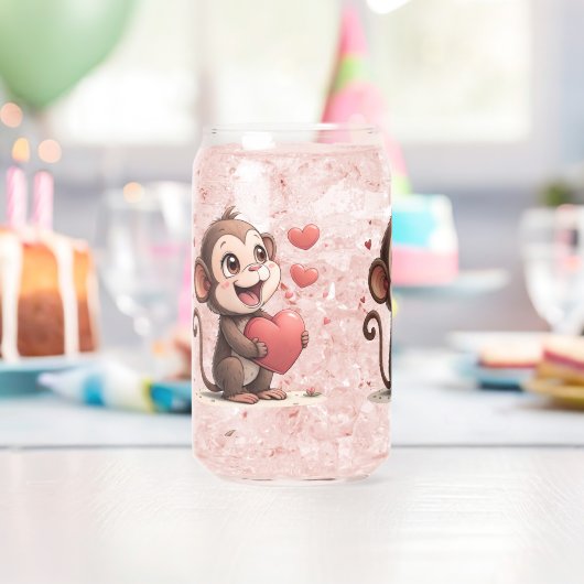 Drinkset Apenliefde Rode Harten Blikvorm Glas (Insitu (Verjaardag))