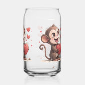 Drinkset Apenliefde Rode Harten Blikvorm Glas (Achterkant)