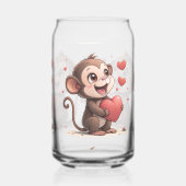 Drinkset Apenliefde Rode Harten Blikvorm Glas (Links)