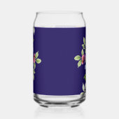 Drinkset Bloem Blauw Blik Glas (Links)