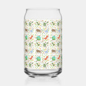 Drinkset Cute Dinosaur Blikvorm Glas (Voorkant)