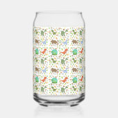 Drinkset Cute Dinosaur Blikvorm Glas (Links)
