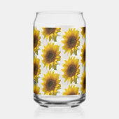 Drinkset Cute Zonnebloem Blikvorm Glas (Voorkant)