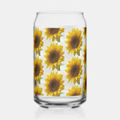 Drinkset Cute Zonnebloem Blikvorm Glas (Achterkant)