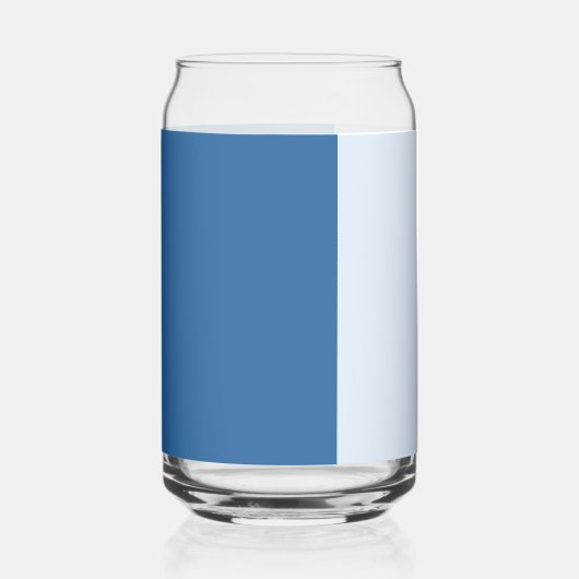 Drinkset donkerblauw lichtblauw blikvorm glas (Voorkant)