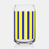 Drinkset Geel Blauw & Wit Streep Blikvorm Glas (Links)