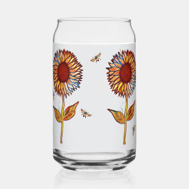 Drinkset glazen zonnebloemen