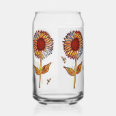 Drinkset glazen zonnebloemen (Rechts)
