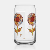 Drinkset glazen zonnebloemen (Links)