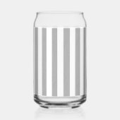 Drinkset Grijs & Wit Streep Blikvorm Glas (Voorkant)