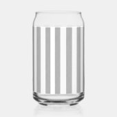 Drinkset Grijs & Wit Streep Blikvorm Glas (Links)