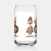 Drinkset Kalkoenen Blikvorm Glas (Achterkant)