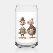 Drinkset Kalkoenen Blikvorm Glas (Links)