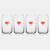 Drinkset - Kleine harten, grote uitbarsting Blikvorm Glas (Voorkant)