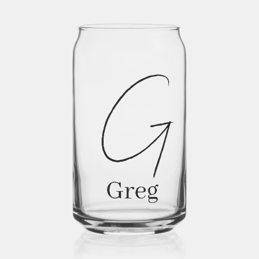 Drinkset Letter G Kan Glas (Voorkant)