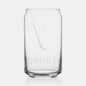 Drinkset Letter L Blikvorm Glas (Achterkant)