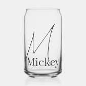 Drinkset Letter M Blikvorm Glas (Voorkant)