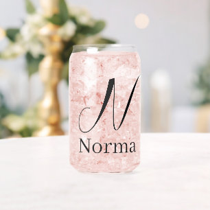 Drinkset Letter N Blikvorm Glas