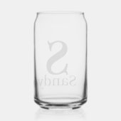 Drinkset Letter S Blikvorm Glas (Achterkant)