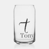 Drinkset Letter T Blikvorm Glas (Voorkant)
