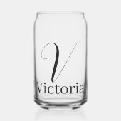 Drinkset Letter V Blikvorm Glas (Voorkant)
