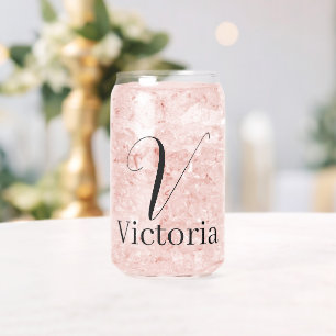 Drinkset Letter V Blikvorm Glas