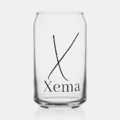 Drinkset Letter X Blikvorm Glas (Voorkant)