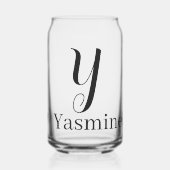 Drinkset Letter Y Blikvorm Glas (Voorkant)