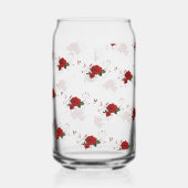 Drinkset Love Rode Roos Bloem Blikvorm Glas (Links)