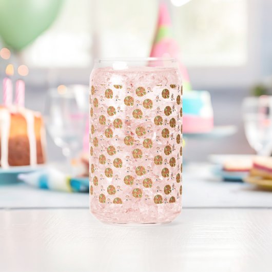 Drinkset Pizza Tijd Blikvorm Glas (Insitu (Verjaardag))