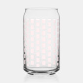 Drinkset Roze & Witte Streep Vierkant Blikvorm Glas (Links)