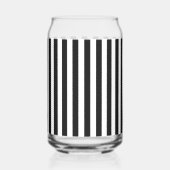 Drinkset Zwart & Witte Streep Blikvorm Glas (Voorkant)