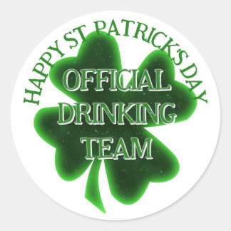Drinkteam St. Patrick's Day Ronde Sticker