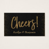 Drinktickets, gouden glitterscript en confetti visitekaartjes (Achterkant)