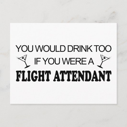 DrinkTo - Flight Attendant Briefkaart (Voorkant)