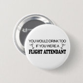 DrinkTo - Flight Attendant Ronde Button 5,7 Cm (Voorkant /achterkant)