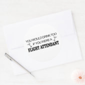DrinkTo - Flight Attendant Ronde Sticker (Envelop)