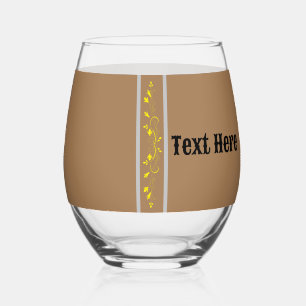 Drinkware Bruin zwart Wijn Glas foto tekst.