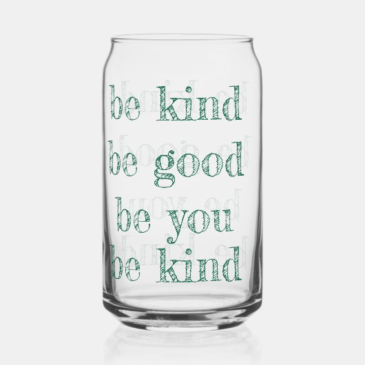 Drinkware Set Be Kind Good You! Blikvorm Glas (Achterkant)