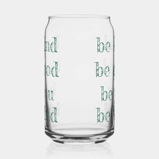 Drinkware Set Be Kind Good You! Blikvorm Glas (Links)