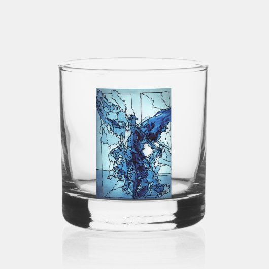 Drinkware Set Blauwe Engel Whisky Glas (Voorkant)