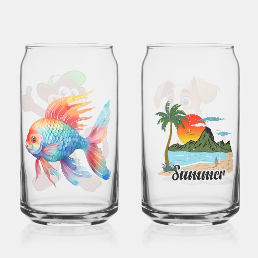 Drinkware Set Blikvorm Glas (Achterkant)