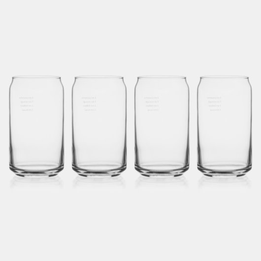 Drinkware Set Blikvorm Glas (Achterkant)
