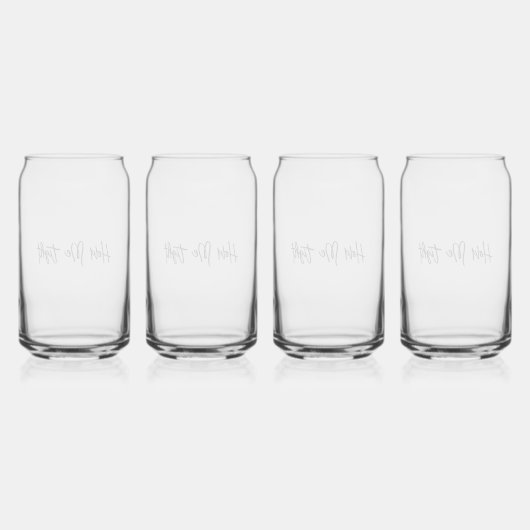 Drinkware Set Blikvorm Glas (Achterkant)