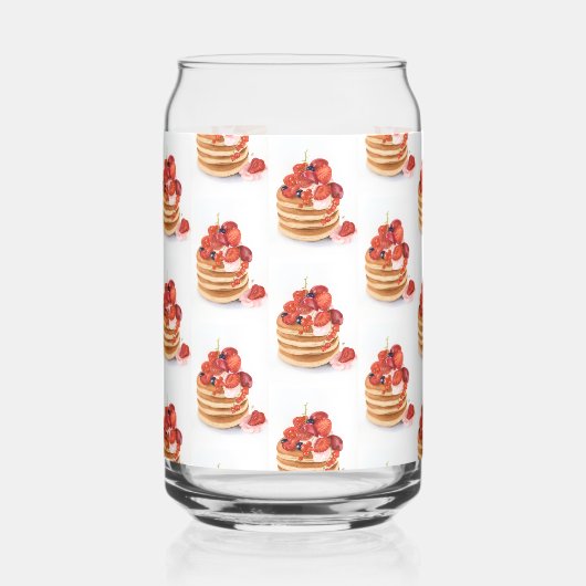 Drinkware Set Breakfast Pancakes  Blikvorm Glas (Voorkant)