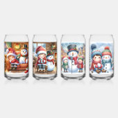Drinkware Set-Christmas Snowman Blikvorm Glas (Voorkant)
